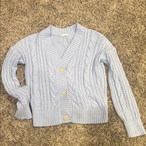 Abercrombie Kids Light Blue Cable Knit Sweater